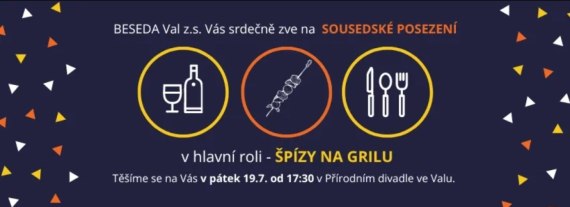 Sousedské posezení - špízy na grilu