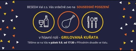 Sousedské posezení - grilovaná kuřata 