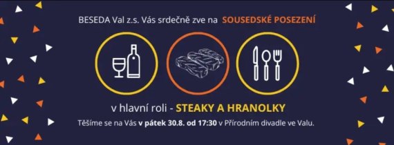 Sousedské posezení - steaky a hranolky