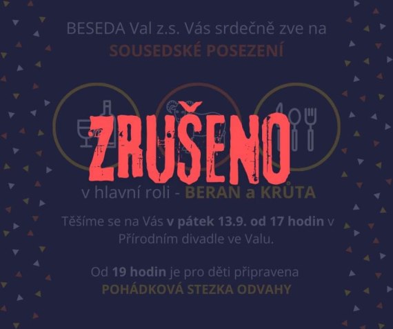 Zrušeno : Sousedské posezení a pohádková stezka odvahy