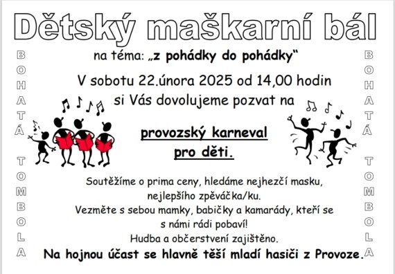 Provozský karneval pro děti 