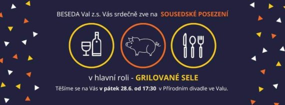 Sousedské posezení - grilované sele